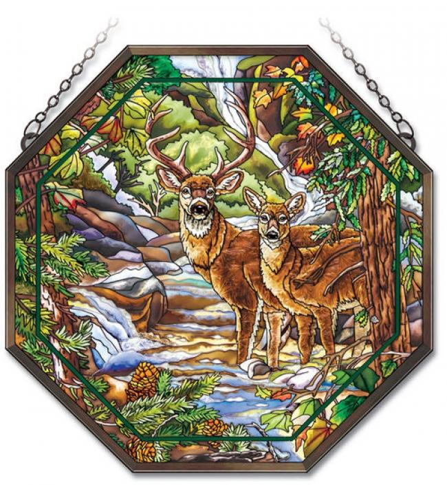 Nature-themed stained glass gift at Grey Wolf Nature Store